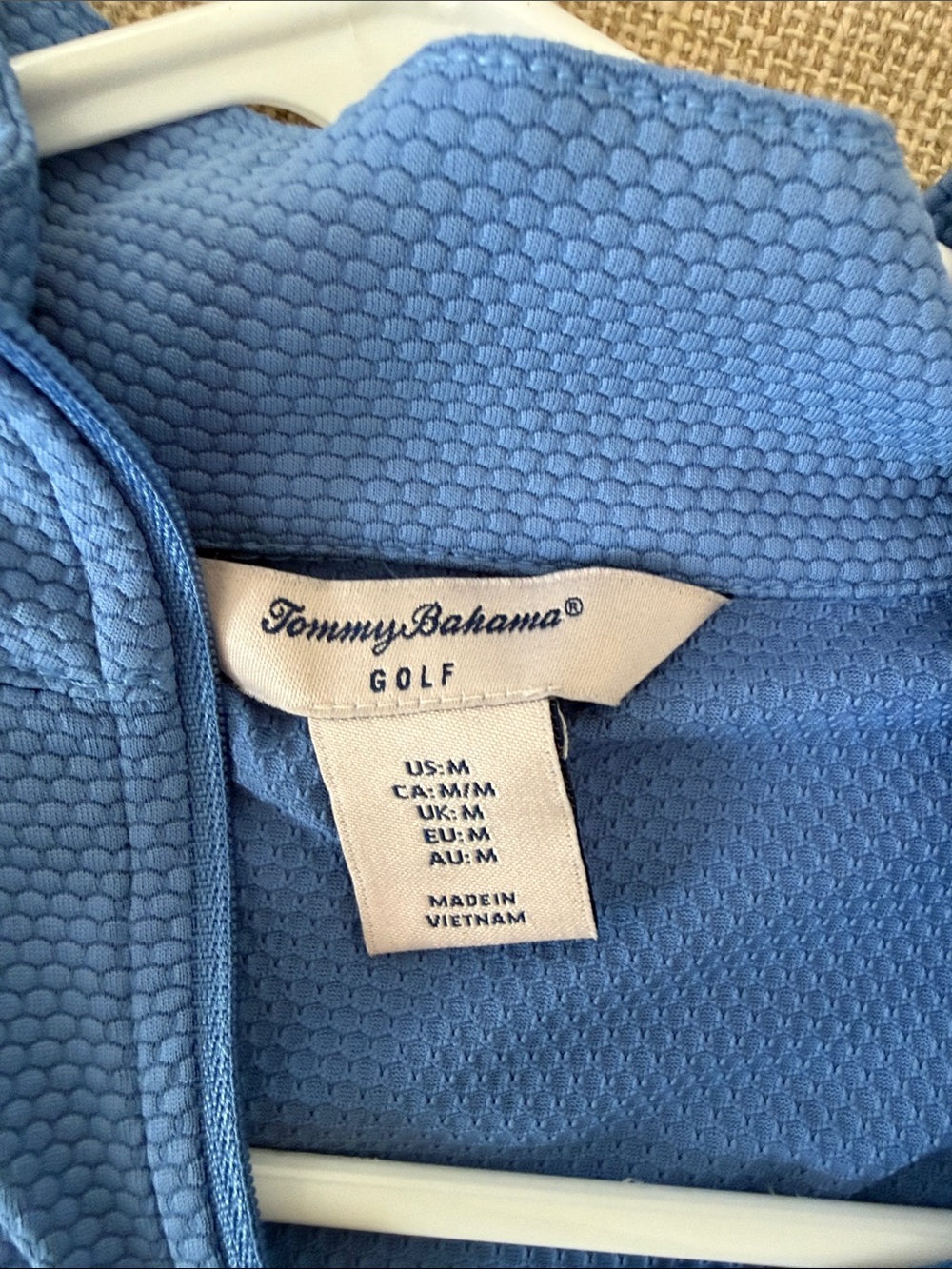 Tommy Bahama Golf Textured Performance Full Zip Blue Women’s medium - Picture 4 of 6
